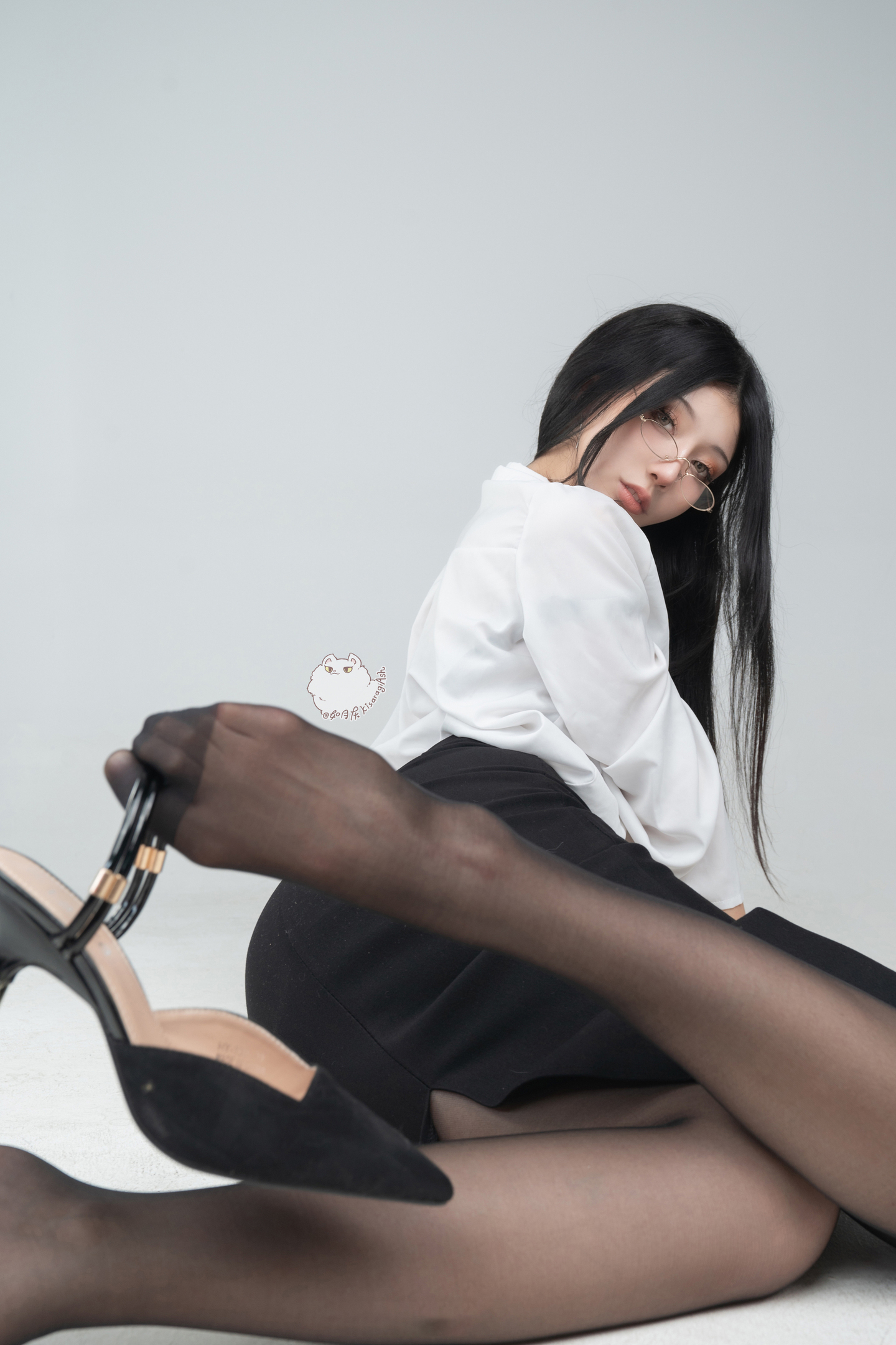黑丝包臀长裙OL